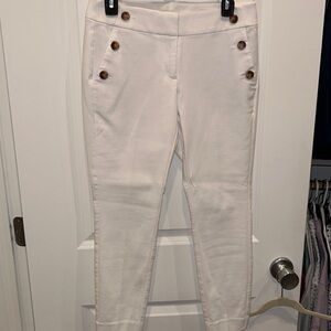 LOFT White Curvy Skinny Pant Petite